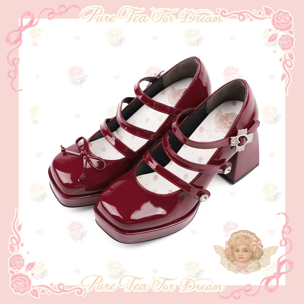 Sweet Angel Cute Kawaii Heels Lolita Shoes ON615