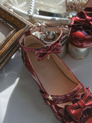 Lolita Star Black/Red Mary Janes Shoes BE1081