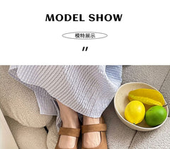 Adhesive-Strap Mary Jane Sneakers