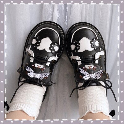 Japanese Kawaii Bear Sweet Lolita Thick Bottom Shoes BE524
