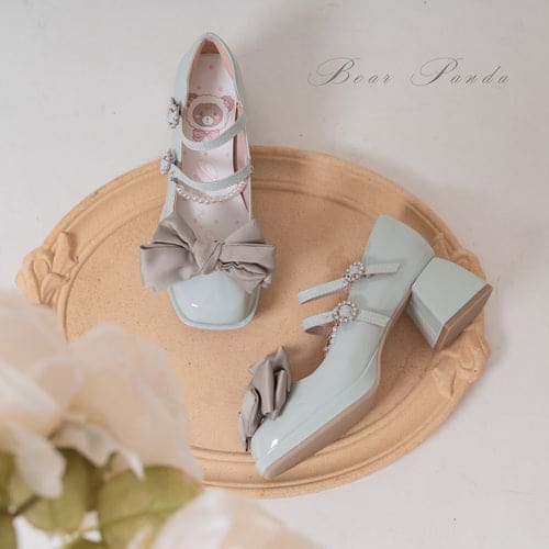 Lolita Pastel Bow Knot Mary Janes Lolita Shoes ON07