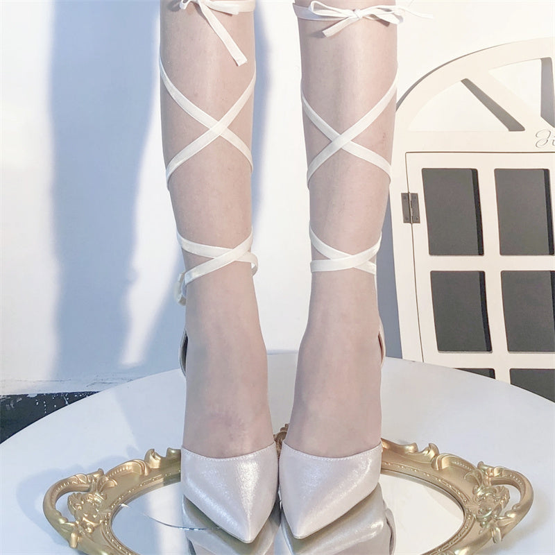 Lolita High Heels Bridal Pointed Shoes PE143