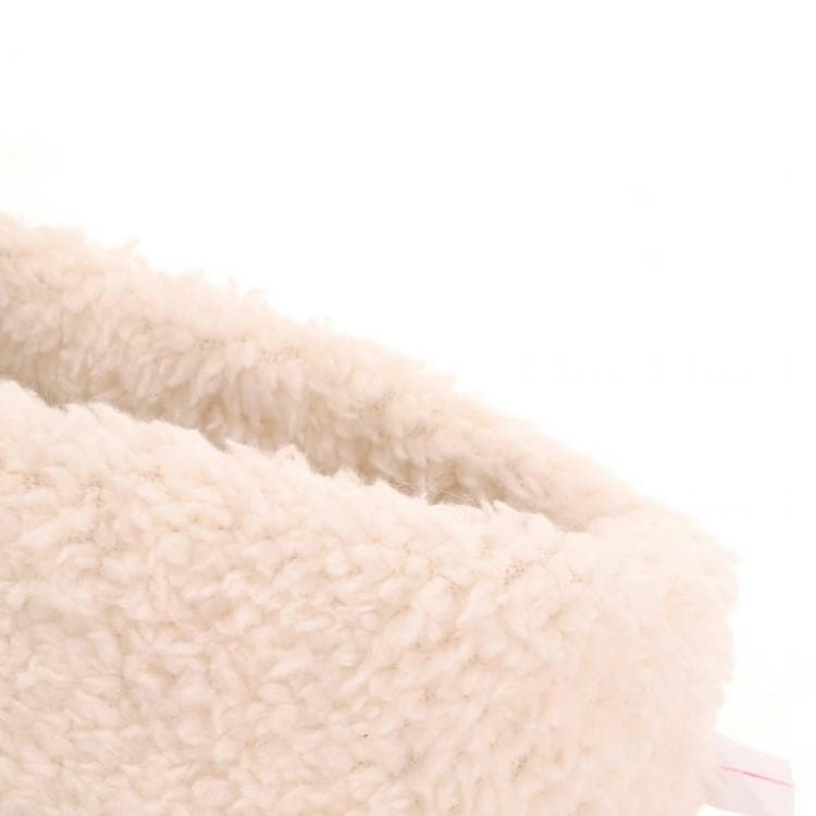 White/Pink/Beige Pastel Winter Fleece Boots