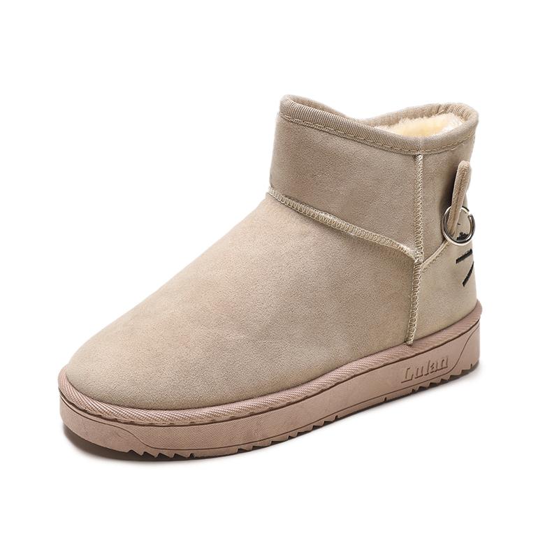 Black/Grey/Beige/Khaki Cute Cat Snow Boots