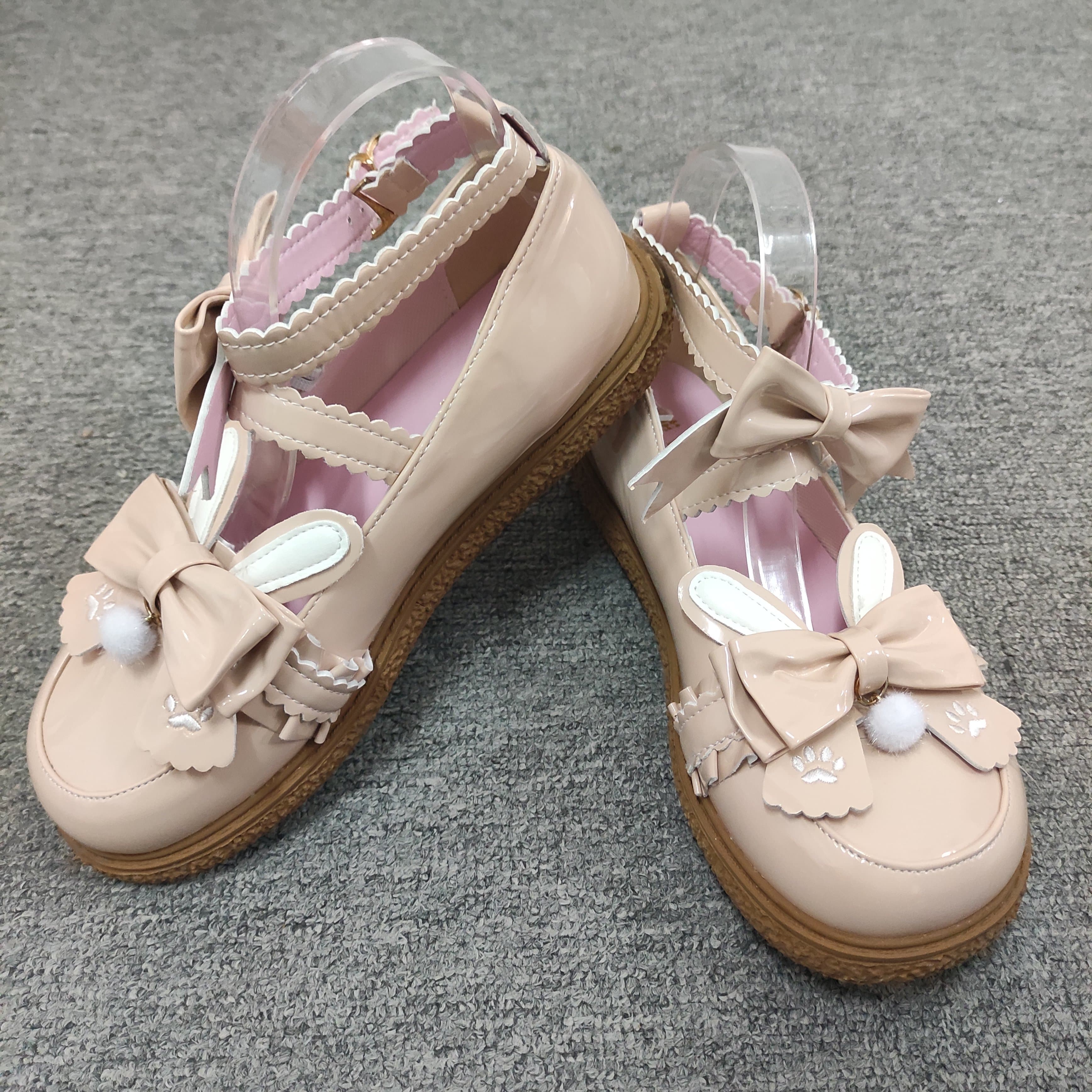 3 Colors Bunny Bow Lolita Pastel Shoes