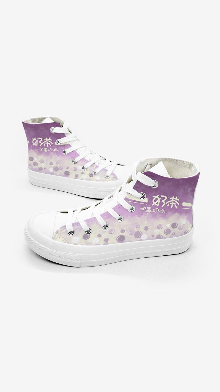 Japanese Colorful Hand Painted Canvas Shoes