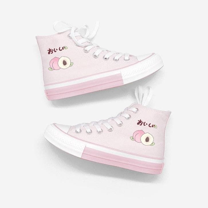 Sweet Peach Canvas Shoes