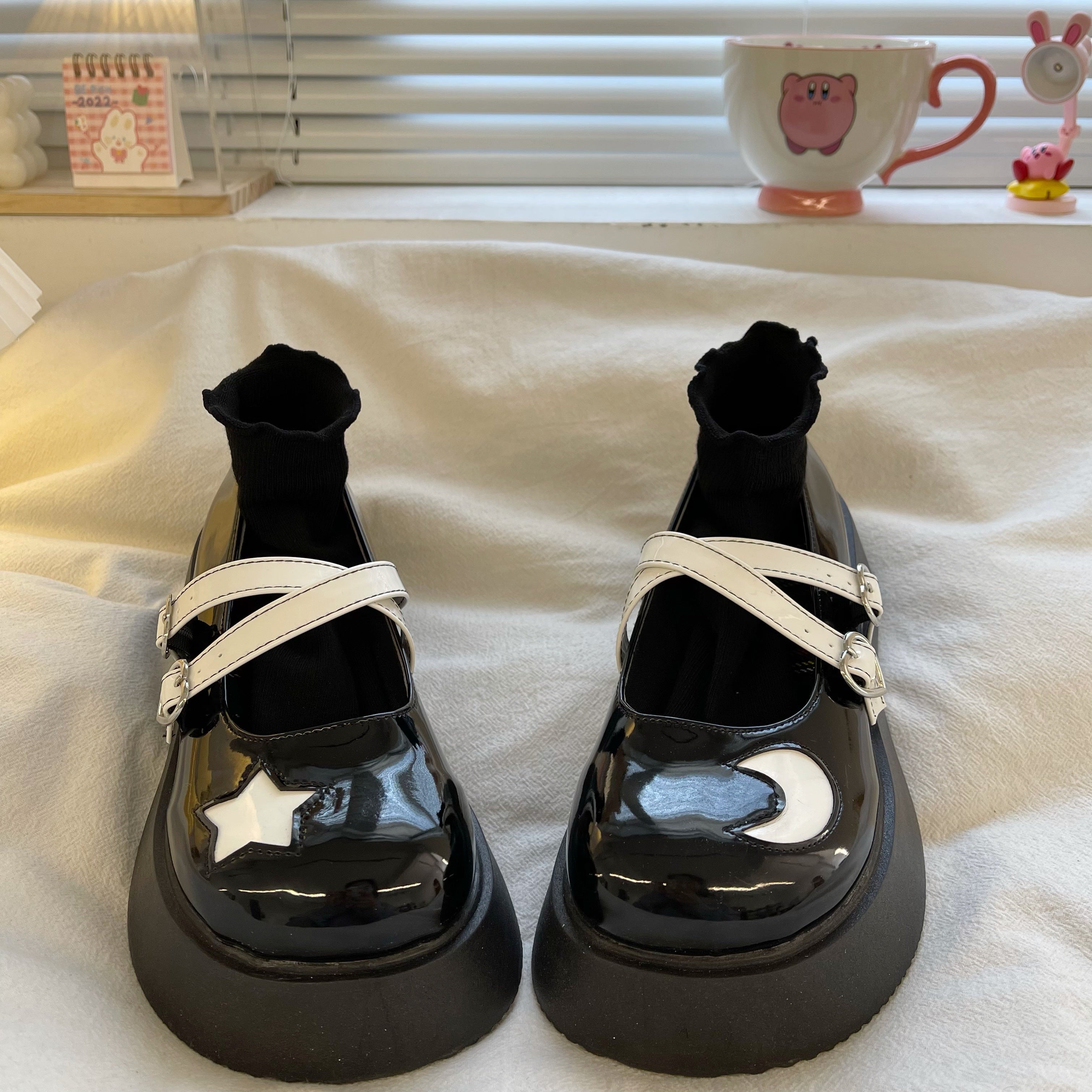 Kawaii White/Black JK Shoes BE1231