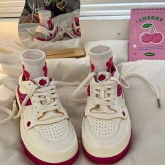 Strawberry Pink White Shoes BE1235