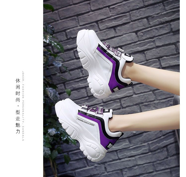 Lettering Color Block Platform Sneakers