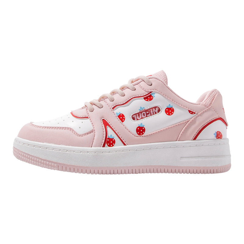 Pink strawberry Kawaii Sneakers BE776