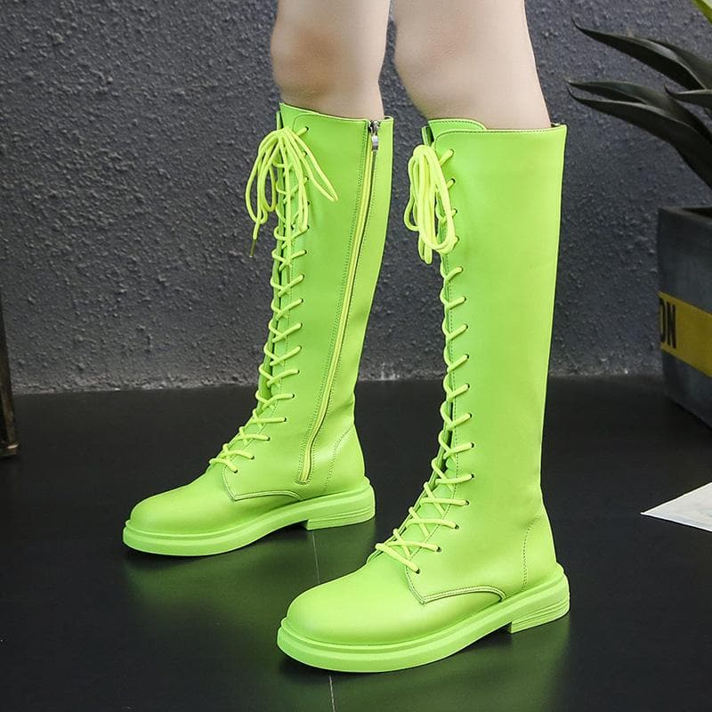 6 Colors Lace Up Martin High Boots