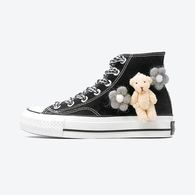 Japanese Hand Made Bear High Top Sneaker