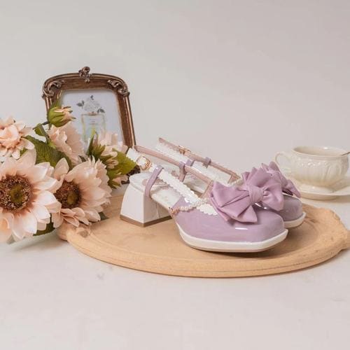 Lolita Pastel Bow Knot Mary Janes Lolita Shoes Sandals ON06
