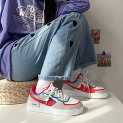 Vintage Black/Red Shoes BE969