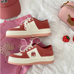 Casual Strawberry Red Sneakers BE782