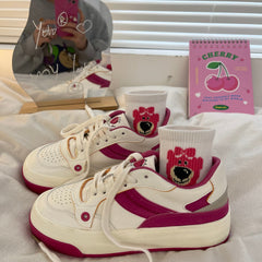 Strawberry Pink White Shoes BE1235