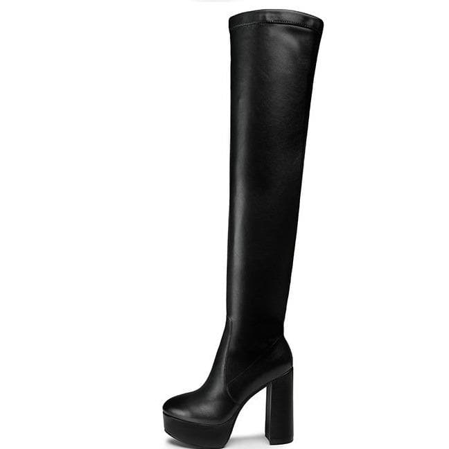 Zipper Knee High Heels Boots SP215