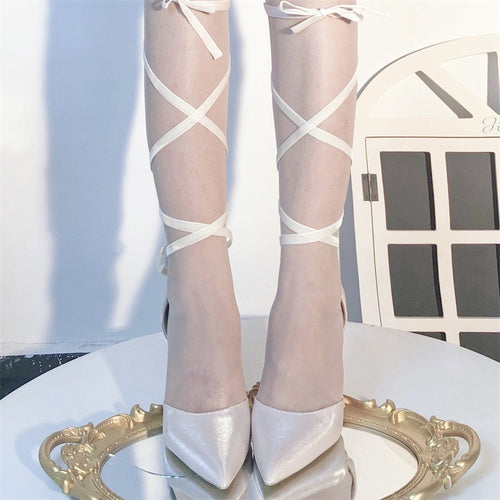 Lolita High Heels Bridal Pointed Shoes PE143