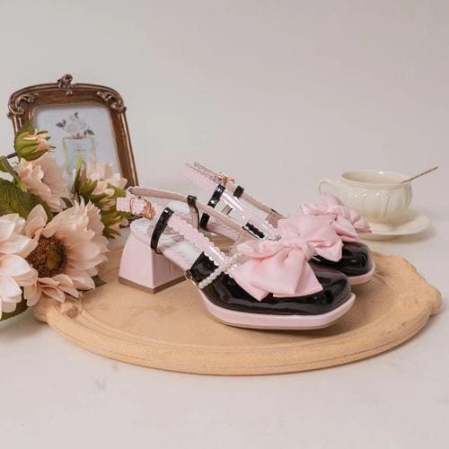 Lolita Pastel Bow Knot Mary Janes Lolita Shoes Sandals ON06