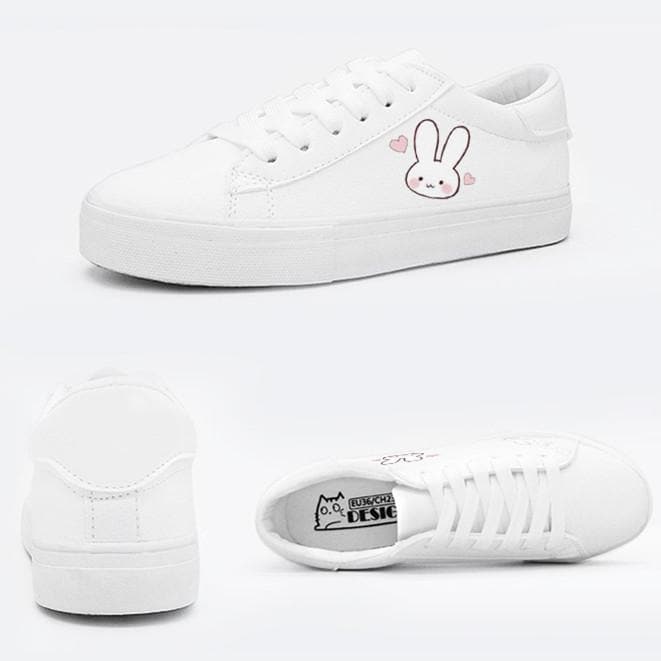 White Dear Rabbit Sneakers