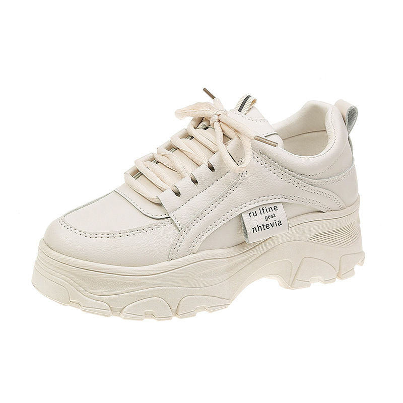 Faux-Leather  Platform Sneakers