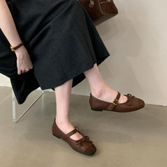Plain Bow Mary Jane Shoes
