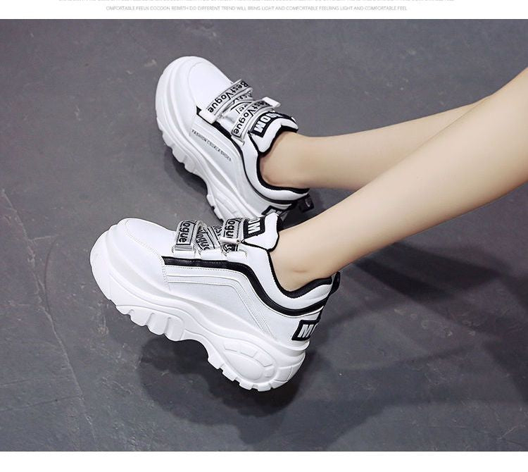 Lettering Color Block Platform Sneakers
