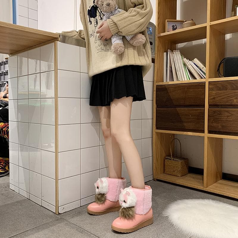 Sweet Keep Warm Cat Head Snow Boots SS0633