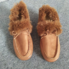 Winter Thick-soled Warm Fur Cotton Shoes Loafers