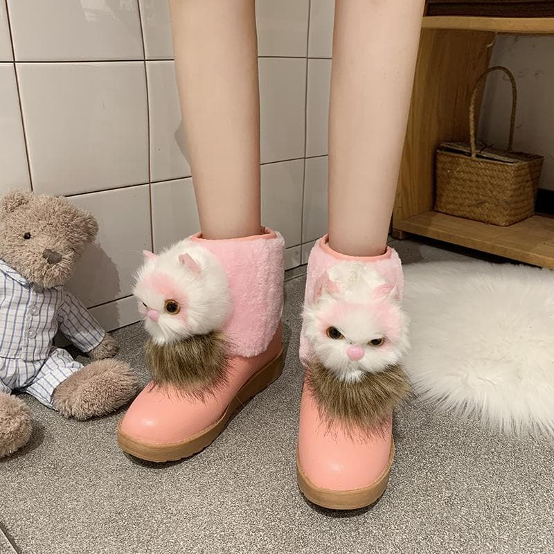Sweet Keep Warm Cat Head Snow Boots SS0633