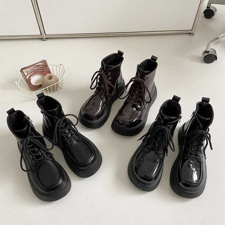 Vintage Lacquered Design Boots