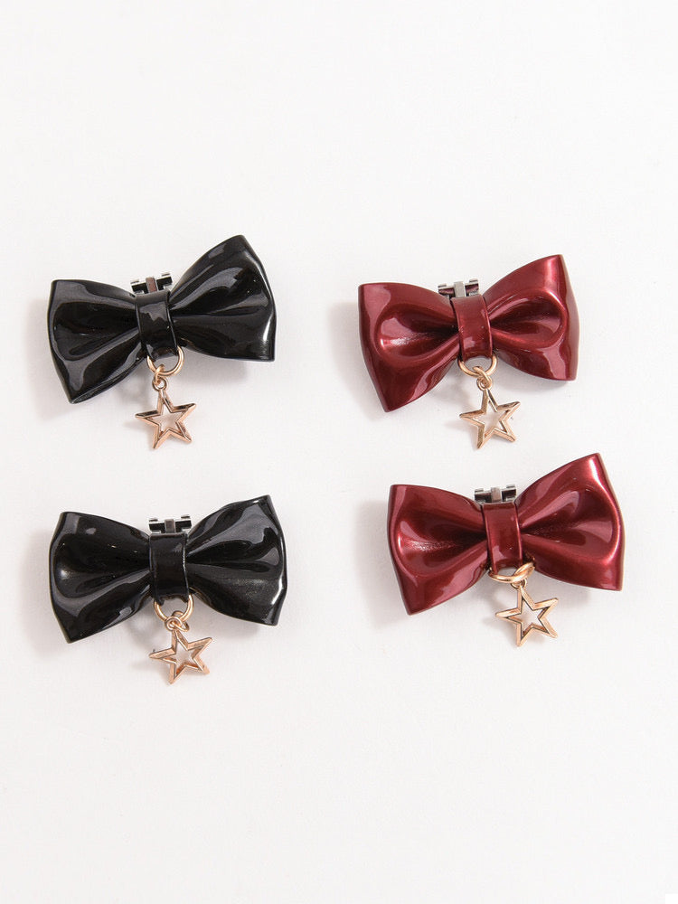 Lolita Star Black/Red Mary Janes Shoes BE1081