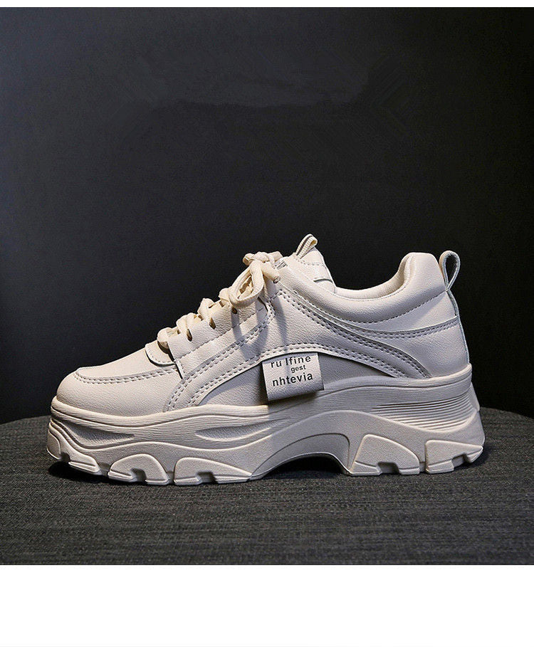 Faux-Leather  Platform Sneakers
