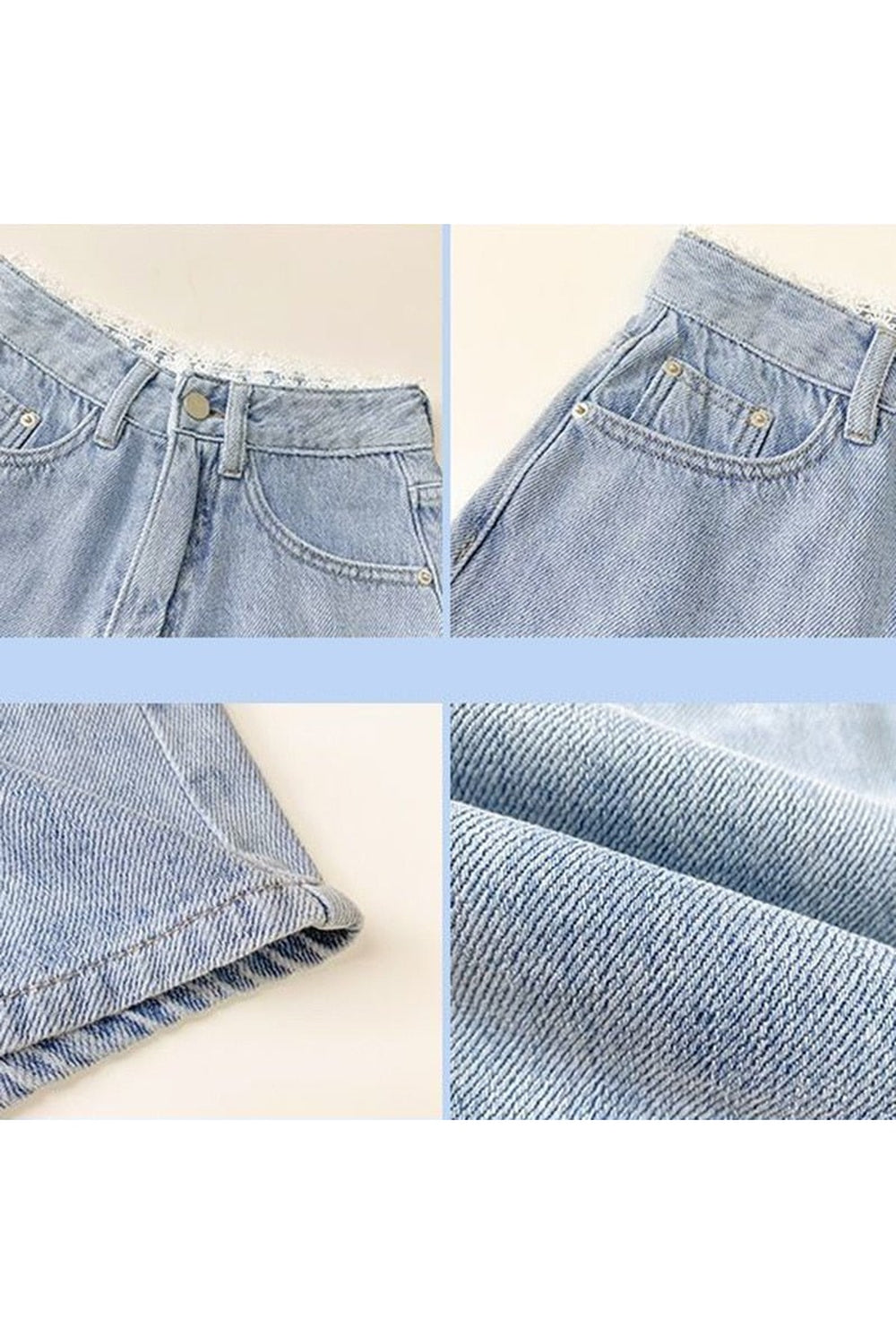 90s  Blue High Waist Shorts