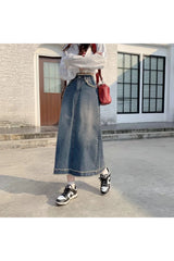 90s High Waist Jean Skirt