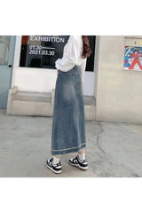 90s High Waist Jean Skirt