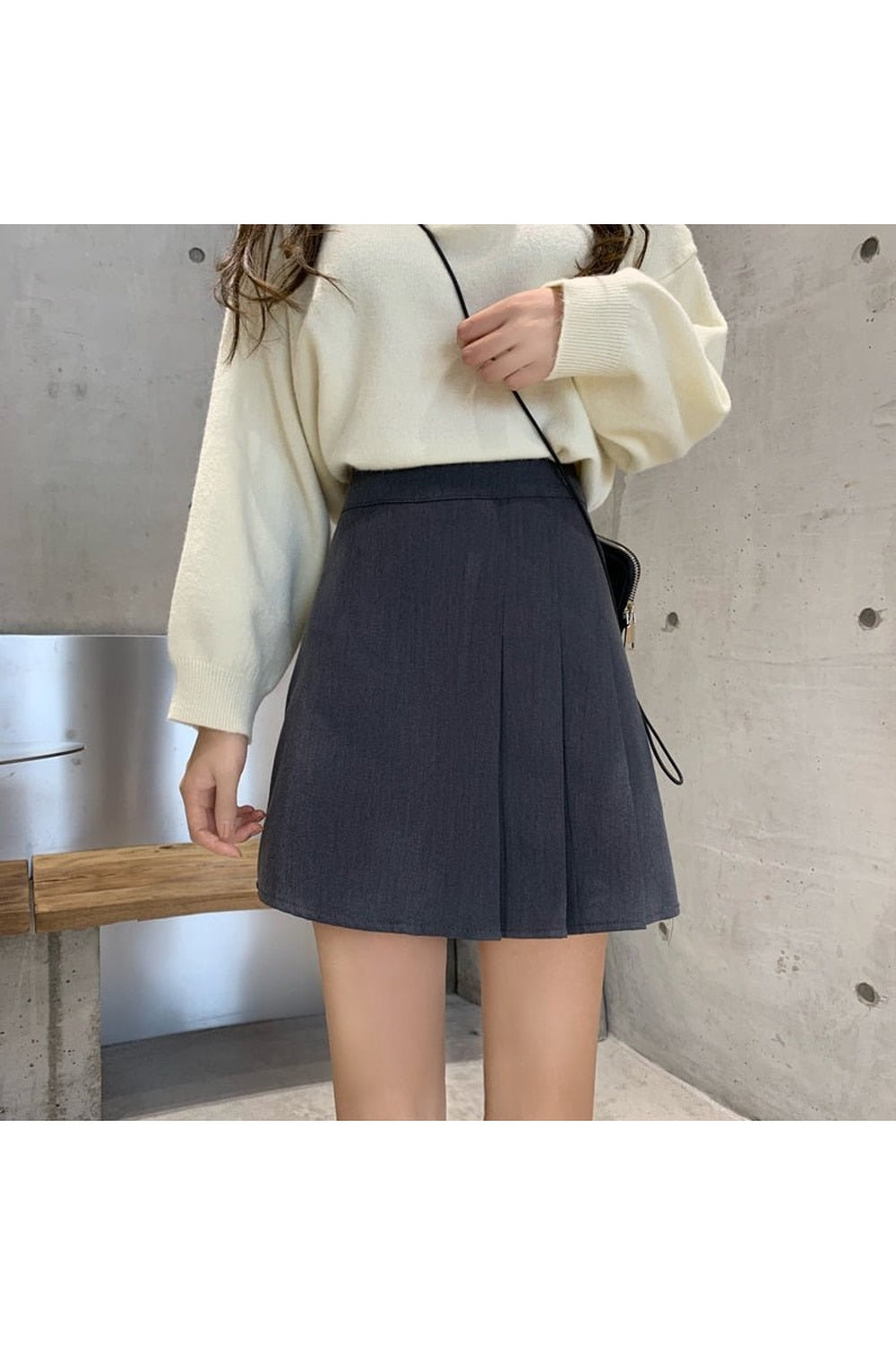 90s Spring Pleated Mini Skirt