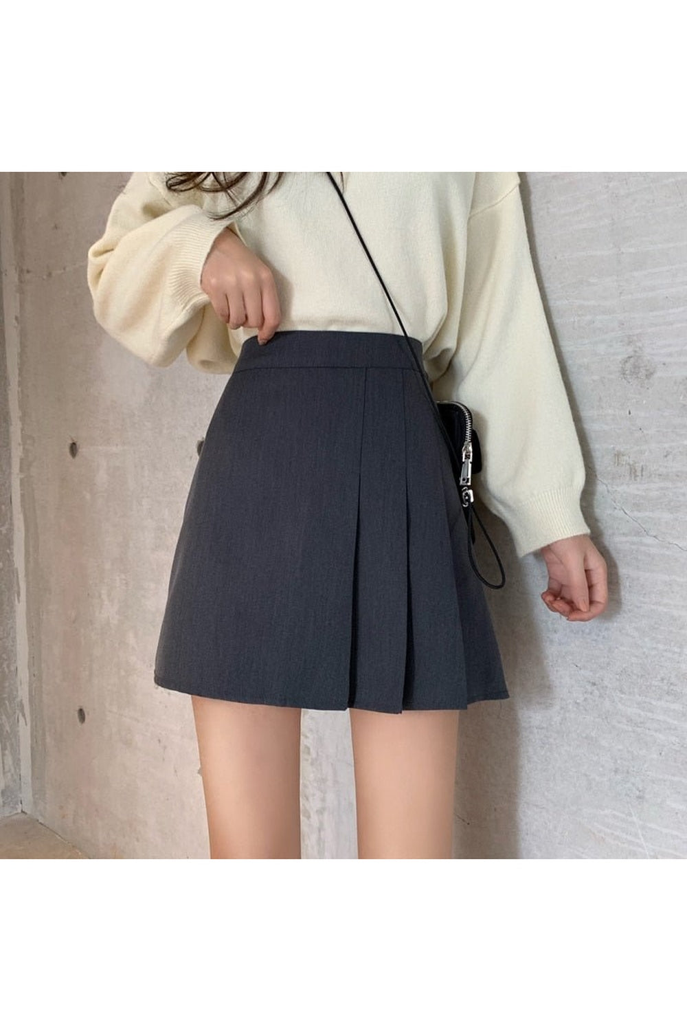 90s Spring Pleated Mini Skirt