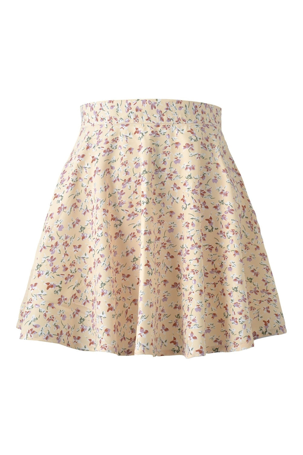 90s Summer Floral Print Skirt