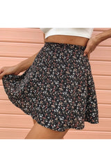 90s Summer Floral Print Skirt