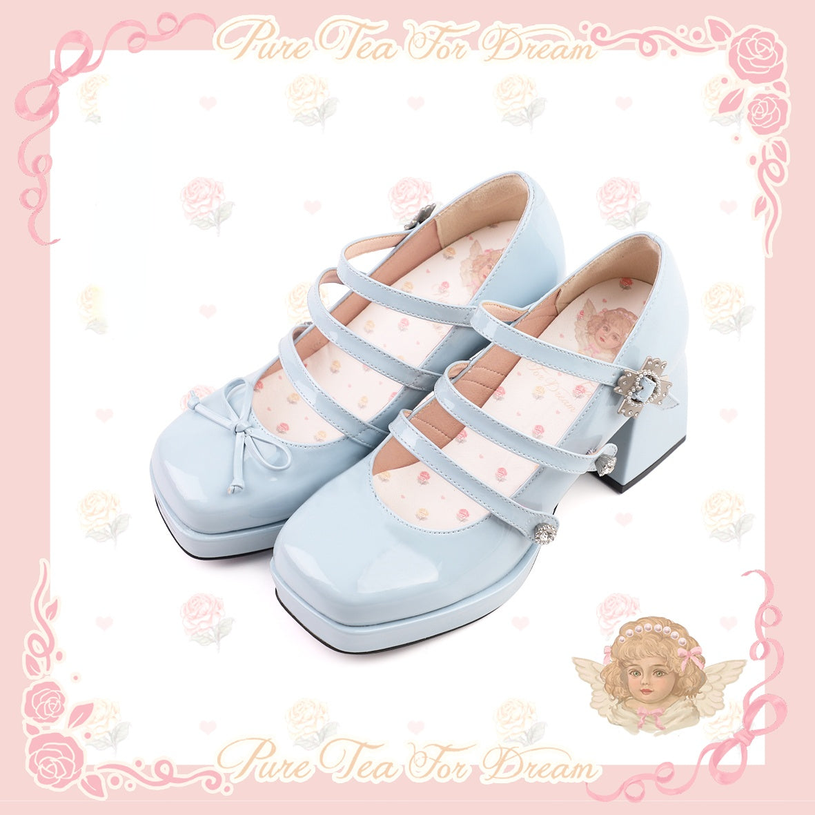 Sweet Angel Cute Kawaii Heels Lolita Shoes ON615