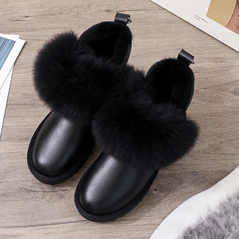 Fluffy Waterproof Inner Fleece Snow Boots