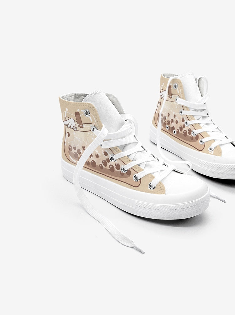 Japanese Colorful Hand Painted Canvas Shoes