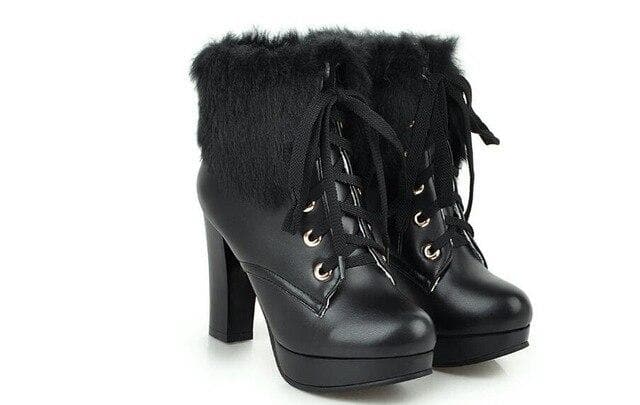 Black/White/Pink/Beige Elegant High-heeled Boots