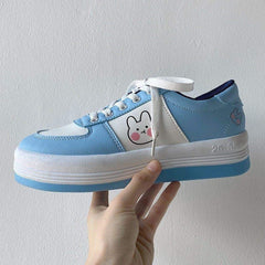 Blue/Yellow Candy Bunny Kawaii Sneakers
