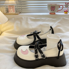Kawaii White/Black JK Shoes BE1231