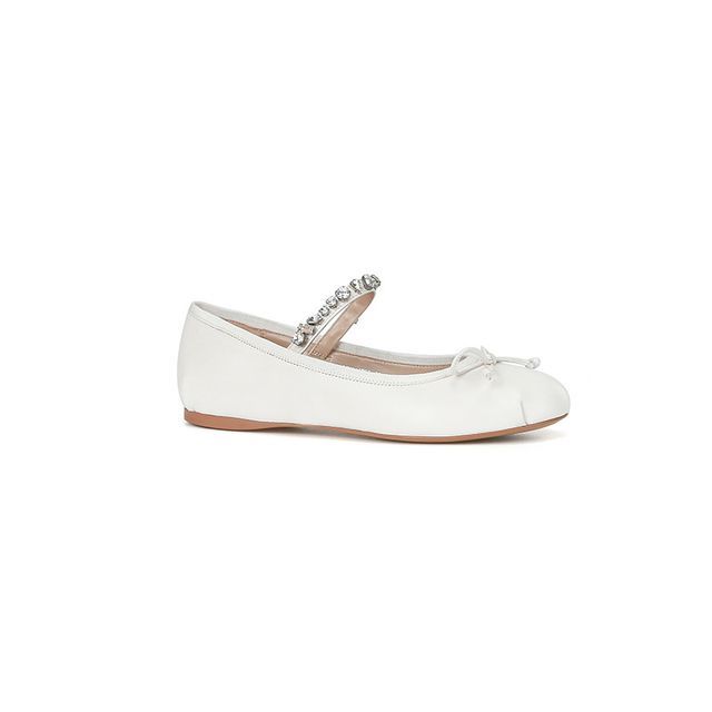 Rhinestone Ribbon Mary Jane Shoes