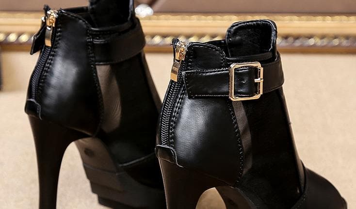 Black Gothic High Heel Sandals