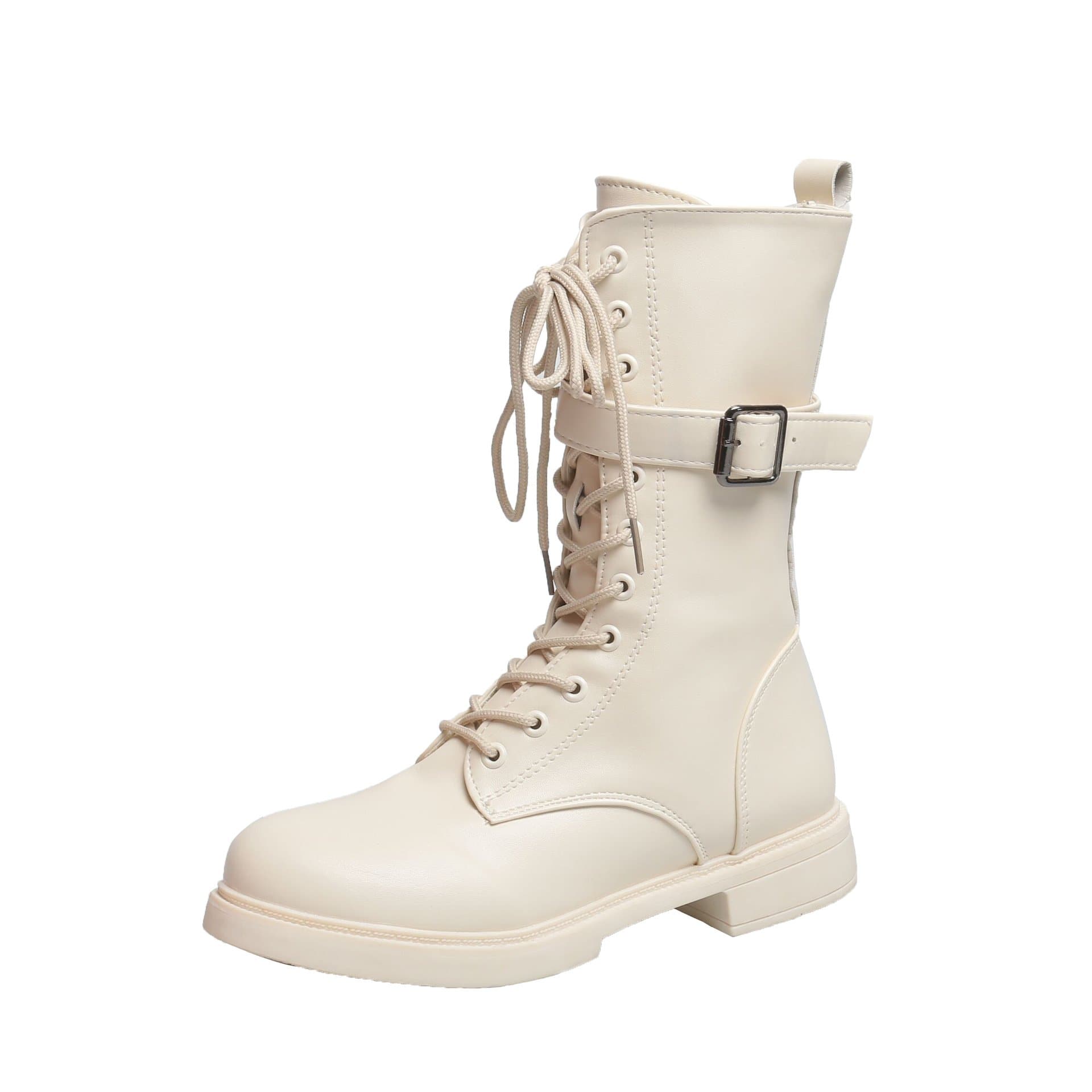 4 Colors Gothic Buckle Laced Martin Boots
